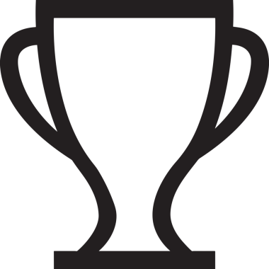 Kazanan Siyah ve Beyaz Logo Simgesi Markalaşma ve Tasarım için PNG Biçiminde