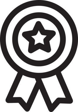 Kazanan Siyah ve Beyaz Logo Simgesi Markalaşma ve Tasarım için PNG Biçiminde