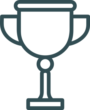 Kazanan Siyah ve Beyaz Logo Simgesi Markalaşma ve Tasarım için PNG Biçiminde