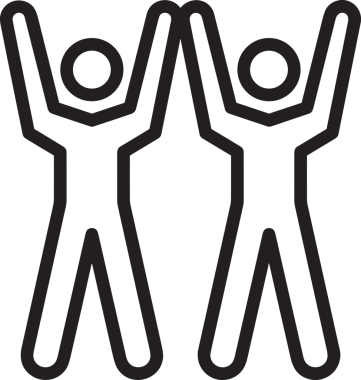 Kazanan Siyah ve Beyaz Logo Simgesi Markalaşma ve Tasarım için PNG Biçiminde