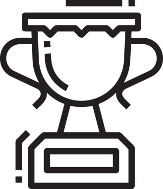 Kazanan Siyah ve Beyaz Logo Simgesi Markalaşma ve Tasarım için PNG Biçiminde