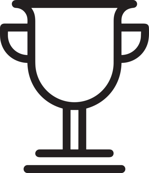 Kazanan Siyah ve Beyaz Logo Simgesi Markalaşma ve Tasarım için PNG Biçiminde