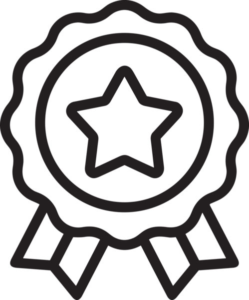 Kazanan Siyah ve Beyaz Logo Simgesi Markalaşma ve Tasarım için PNG Biçiminde