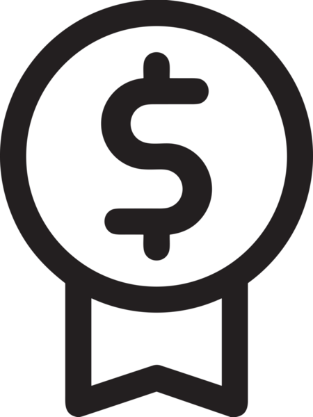 Kazanan Siyah ve Beyaz Logo Simgesi Markalaşma ve Tasarım için PNG Biçiminde