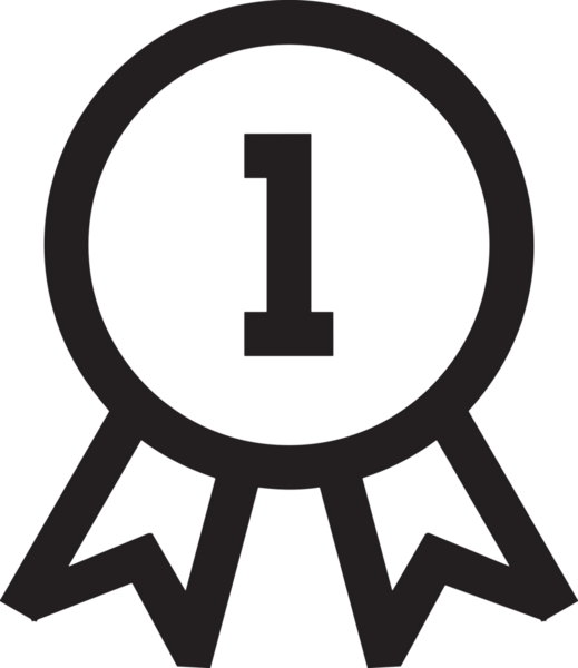 Kazanan Siyah ve Beyaz Logo Simgesi Markalaşma ve Tasarım için PNG Biçiminde