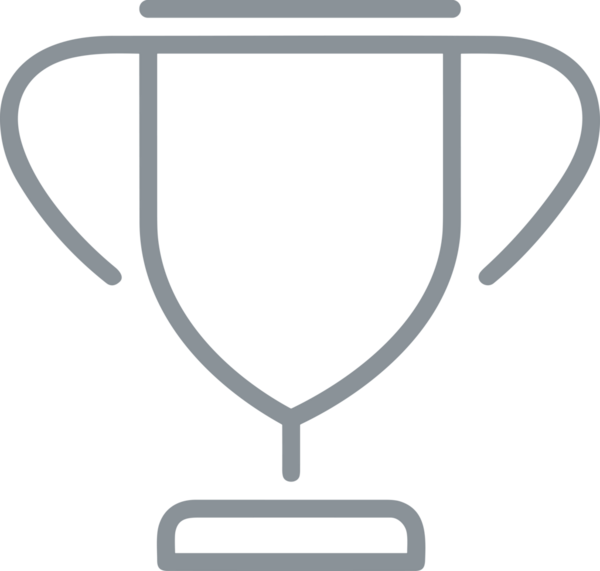 Kazanan Siyah ve Beyaz Logo Simgesi Markalaşma ve Tasarım için PNG Biçiminde