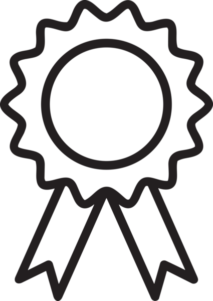 Kazanan Siyah ve Beyaz Logo Simgesi Markalaşma ve Tasarım için PNG Biçiminde