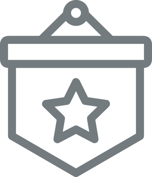 Kazanan Siyah ve Beyaz Logo Simgesi Markalaşma ve Tasarım için PNG Biçiminde