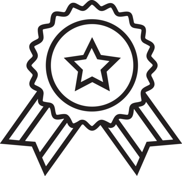 Kazanan Siyah ve Beyaz Logo Simgesi Markalaşma ve Tasarım için PNG Biçiminde