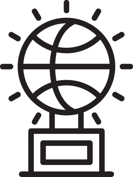 Kazanan Siyah ve Beyaz Logo Simgesi Markalaşma ve Tasarım için PNG Biçiminde