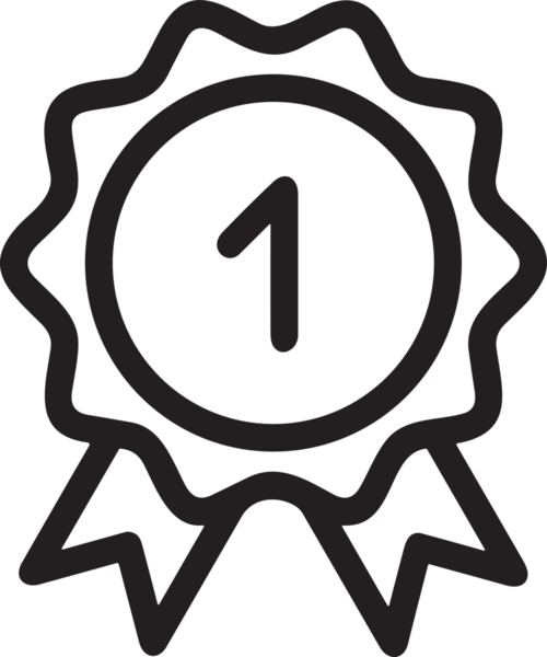 Kazanan Siyah ve Beyaz Logo Simgesi Markalaşma ve Tasarım için PNG Biçiminde