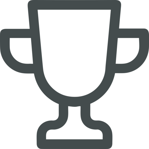 Kazanan Siyah ve Beyaz Logo Simgesi Markalaşma ve Tasarım için PNG Biçiminde