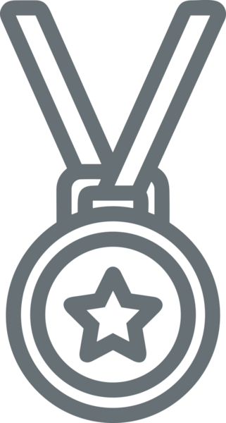 Kazanan Siyah ve Beyaz Logo Simgesi Markalaşma ve Tasarım için PNG Biçiminde