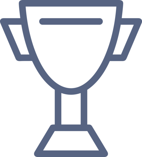 Kazanan Siyah ve Beyaz Logo Simgesi Markalaşma ve Tasarım için PNG Biçiminde