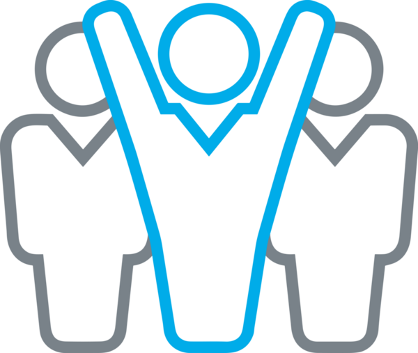 Kazanan Siyah ve Beyaz Logo Simgesi Markalaşma ve Tasarım için PNG Biçiminde