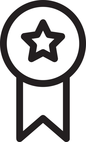 Kazanan Siyah ve Beyaz Logo Simgesi Markalaşma ve Tasarım için PNG Biçiminde