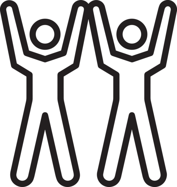 Kazanan Siyah ve Beyaz Logo Simgesi Markalaşma ve Tasarım için PNG Biçiminde