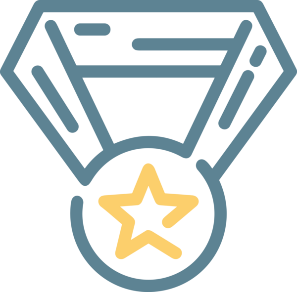 Kazanan Siyah ve Beyaz Logo Simgesi Markalaşma ve Tasarım için PNG Biçiminde