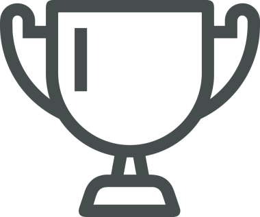 Kazanan Siyah ve Beyaz Logo Simgesi Markalaşma ve Tasarım için PNG Biçiminde