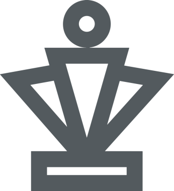 Kazanan Siyah ve Beyaz Logo Simgesi Markalaşma ve Tasarım için PNG Biçiminde