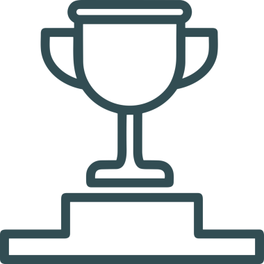 Kazanan Siyah ve Beyaz Logo Simgesi Markalaşma ve Tasarım için PNG Biçiminde