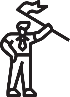 Kazanan Siyah ve Beyaz Logo Simgesi Markalaşma ve Tasarım için PNG Biçiminde