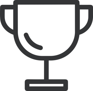 Kazanan Siyah ve Beyaz Logo Simgesi Markalaşma ve Tasarım için PNG Biçiminde