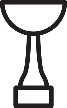 Kazanan Siyah ve Beyaz Logo Simgesi Markalaşma ve Tasarım için PNG Biçiminde