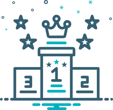 Kazanan Siyah ve Beyaz Logo Simgesi Markalaşma ve Tasarım için PNG Biçiminde