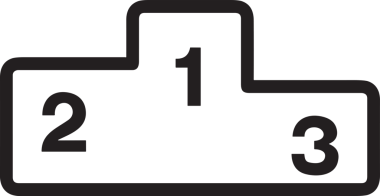 Kazanan Siyah ve Beyaz Logo Simgesi Markalaşma ve Tasarım için PNG Biçiminde