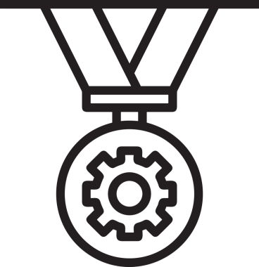 Kazanan Siyah ve Beyaz Logo Simgesi Markalaşma ve Tasarım için PNG Biçiminde