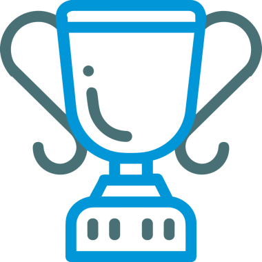 Kazanan Siyah ve Beyaz Logo Simgesi Markalaşma ve Tasarım için PNG Biçiminde