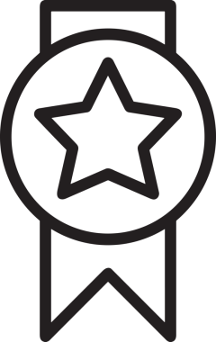 Kazanan Siyah ve Beyaz Logo Simgesi Markalaşma ve Tasarım için PNG Biçiminde