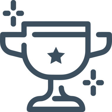 Kazanan Siyah ve Beyaz Logo Simgesi Markalaşma ve Tasarım için PNG Biçiminde