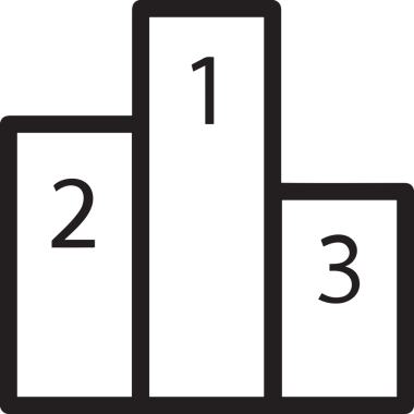 Kazanan Siyah ve Beyaz Logo Simgesi Markalaşma ve Tasarım için PNG Biçiminde