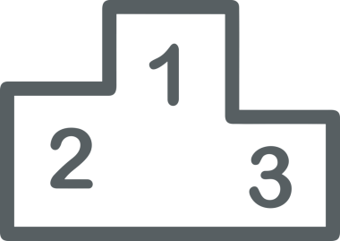 Kazanan Siyah ve Beyaz Logo Simgesi Markalaşma ve Tasarım için PNG Biçiminde