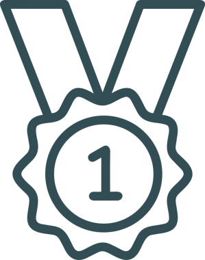 Kazanan Siyah ve Beyaz Logo Simgesi Markalaşma ve Tasarım için PNG Biçiminde