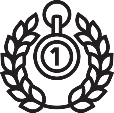 Kazanan Siyah ve Beyaz Logo Simgesi Markalaşma ve Tasarım için PNG Biçiminde