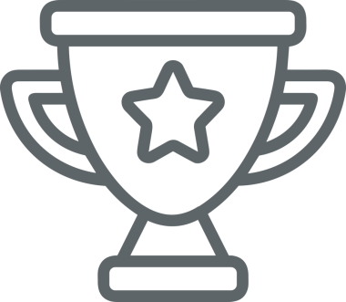 Kazanan Siyah ve Beyaz Logo Simgesi Markalaşma ve Tasarım için PNG Biçiminde