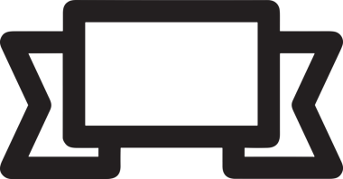 Kazanan Siyah ve Beyaz Logo Simgesi Markalaşma ve Tasarım için PNG Biçiminde