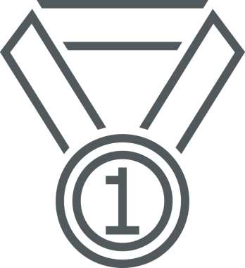 Kazanan Siyah ve Beyaz Logo Simgesi Markalaşma ve Tasarım için PNG Biçiminde