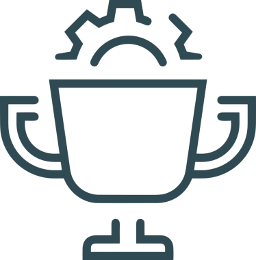 Kazanan Siyah ve Beyaz Logo Simgesi Markalaşma ve Tasarım için PNG Biçiminde