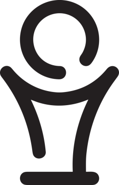 Kazanan Siyah ve Beyaz Logo Simgesi Markalaşma ve Tasarım için PNG Biçiminde