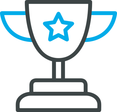 Kazanan Siyah ve Beyaz Logo Simgesi Markalaşma ve Tasarım için PNG Biçiminde