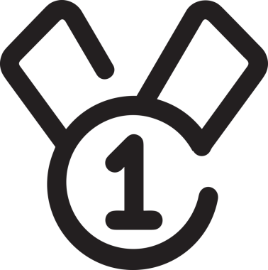 Kazanan Siyah ve Beyaz Logo Simgesi Markalaşma ve Tasarım için PNG Biçiminde