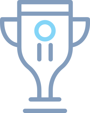 Kazanan Siyah ve Beyaz Logo Simgesi Markalaşma ve Tasarım için PNG Biçiminde