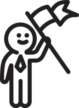 Kazanan Siyah ve Beyaz Logo Simgesi Markalaşma ve Tasarım için PNG Biçiminde