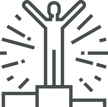 Kazanan Siyah ve Beyaz Logo Simgesi Markalaşma ve Tasarım için PNG Biçiminde