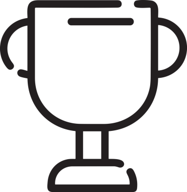 Kazanan Siyah ve Beyaz Logo Simgesi Markalaşma ve Tasarım için PNG Biçiminde