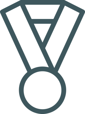 Kazanan Siyah ve Beyaz Logo Simgesi Markalaşma ve Tasarım için PNG Biçiminde